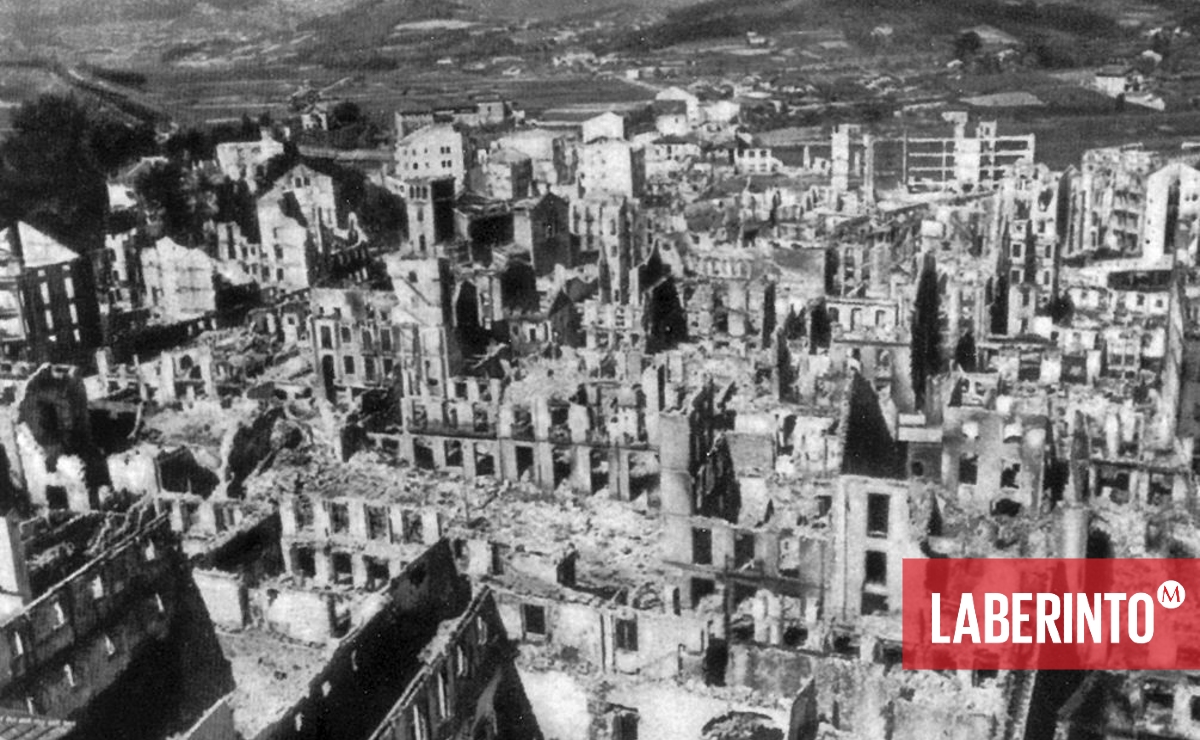 Guernica, arrasada durante la Guerra Civil. (Archivo)
