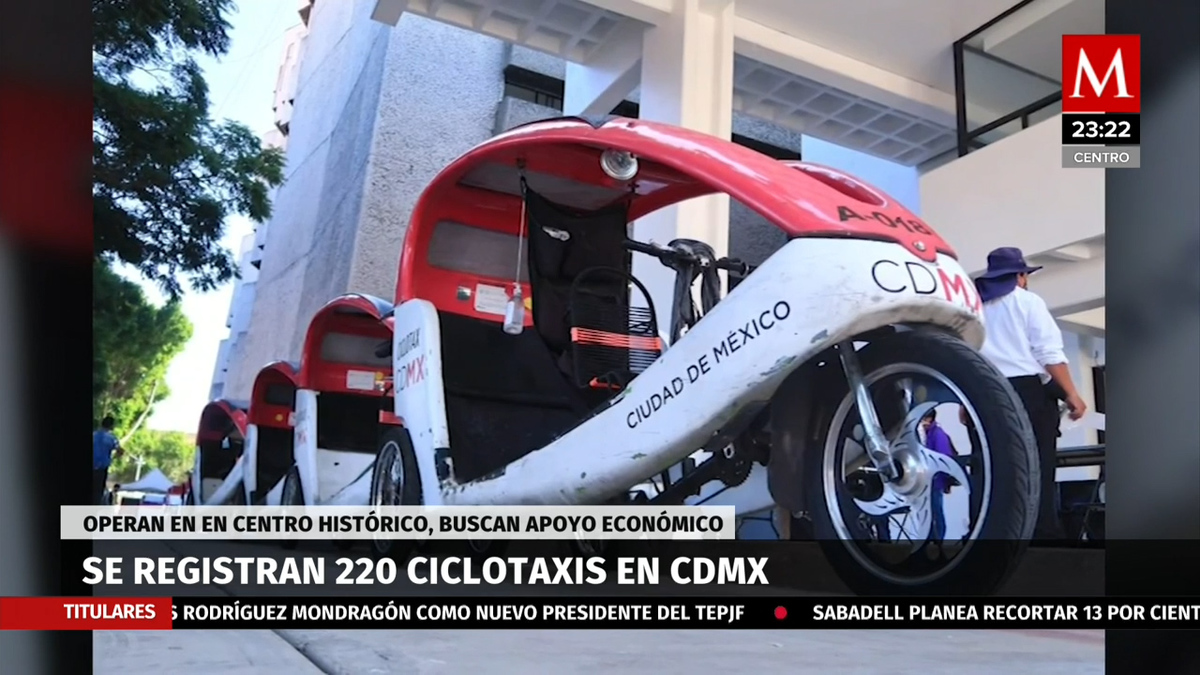 Se registran 220 ciclotaxis en CdMx