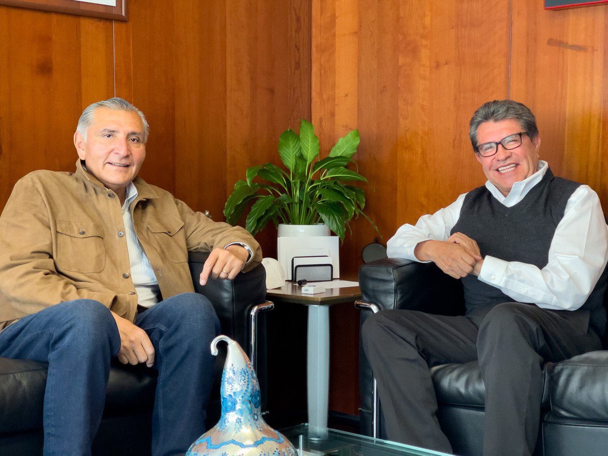 Adán Augusto López y Ricardo Monreal. (Twitter)