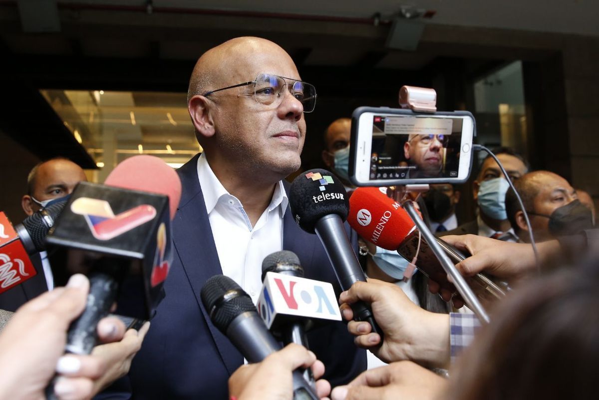 Jorge Rodríguez,  jefe de la delegación del gobierno de Venezuela. (Especial)
