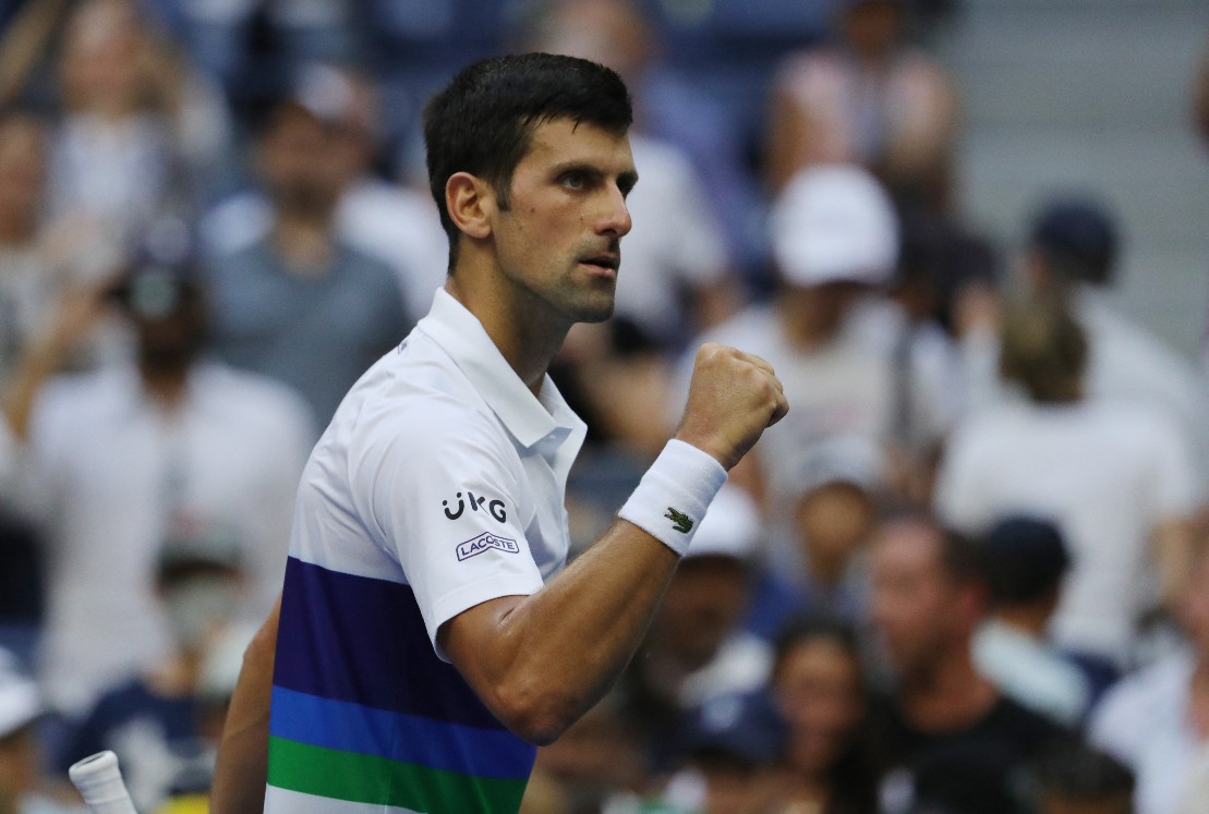 Novak Djokovic en el US Open 2021 (AFP)