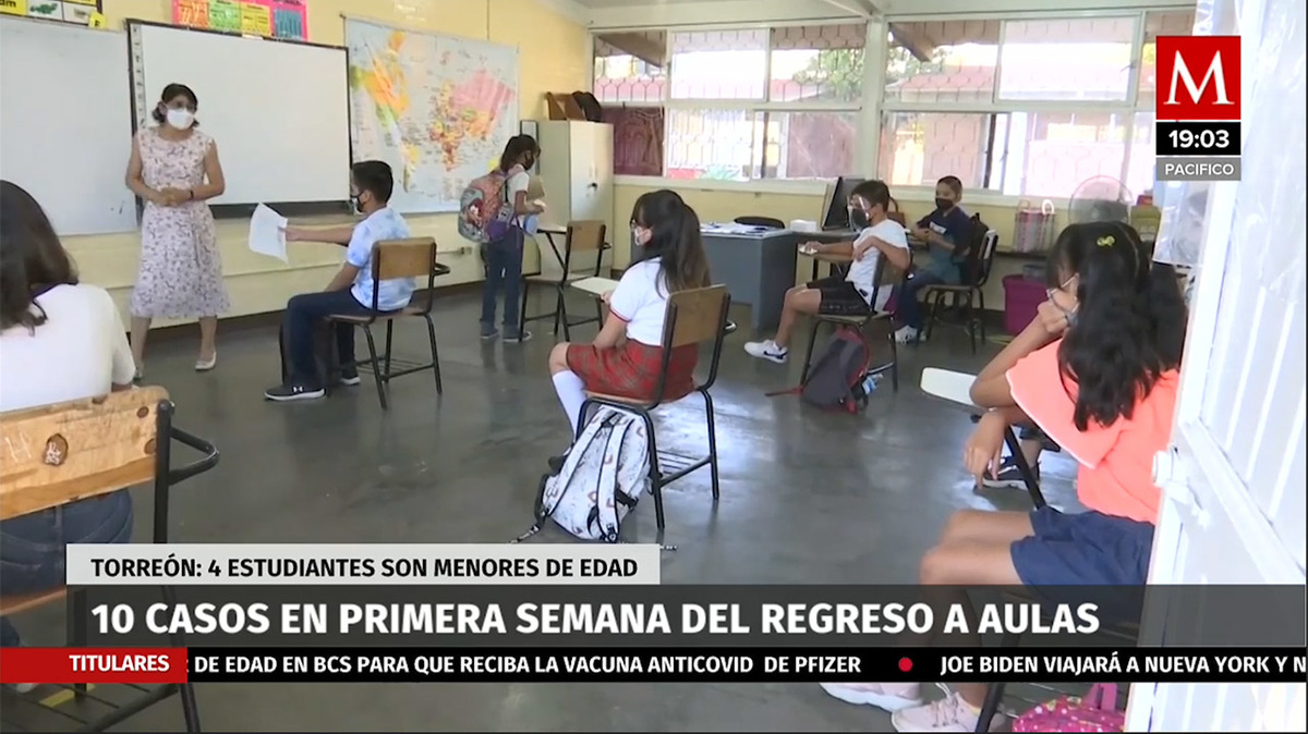 Torreón: 10 casos covid en primera semana del regreso a clases