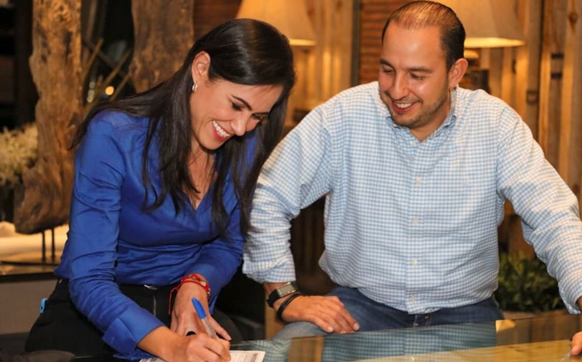 Marko Cortés recorre el país para obtener firmas de respaldo para su reelección.  | Twitter
