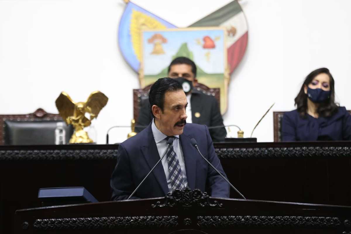 Omar Fayad Meneses, gobernador de Hidalgo, en su Quinto Informe. (Jorge Sánchez)