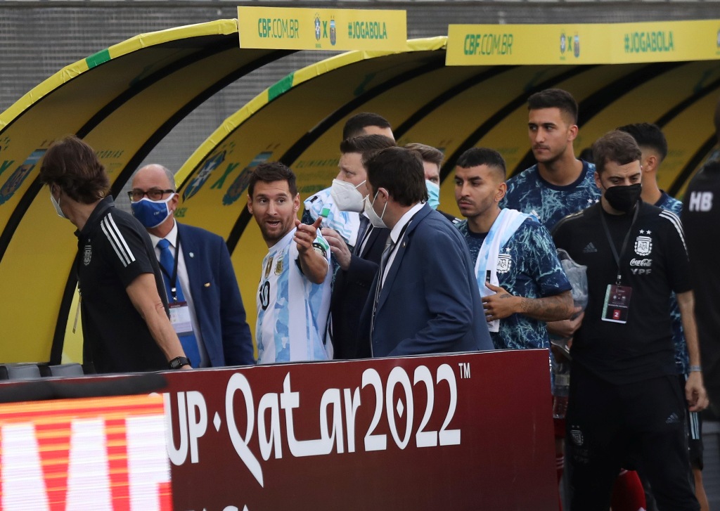 Selección de Argentina ante Brasil (Reuters)