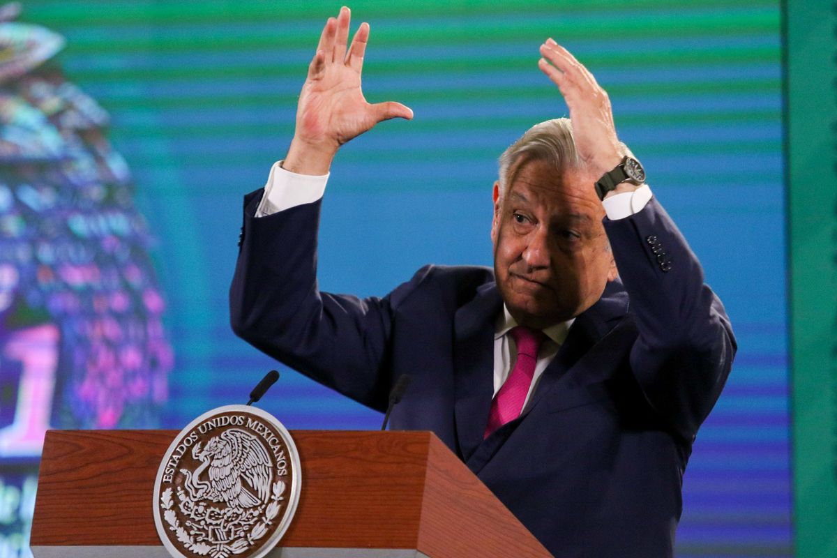 Andrés Manuel López Obrador en conferencia de prensa.