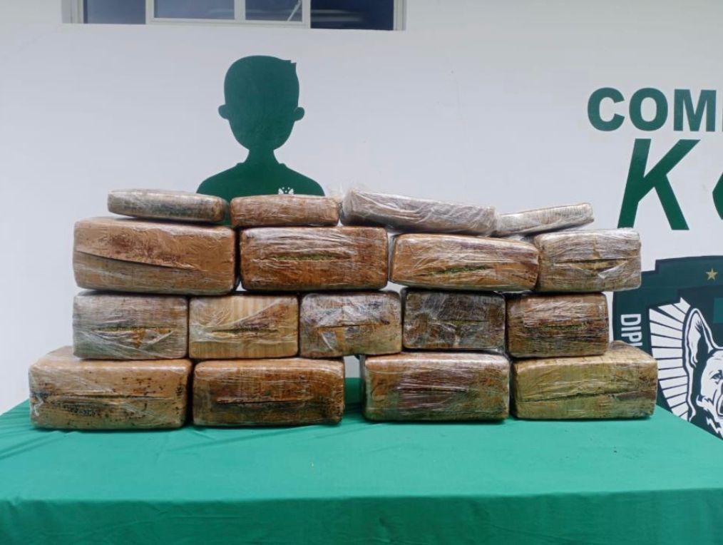 Entre las seis maletas contenían más de 130 kilogramos de mariguana