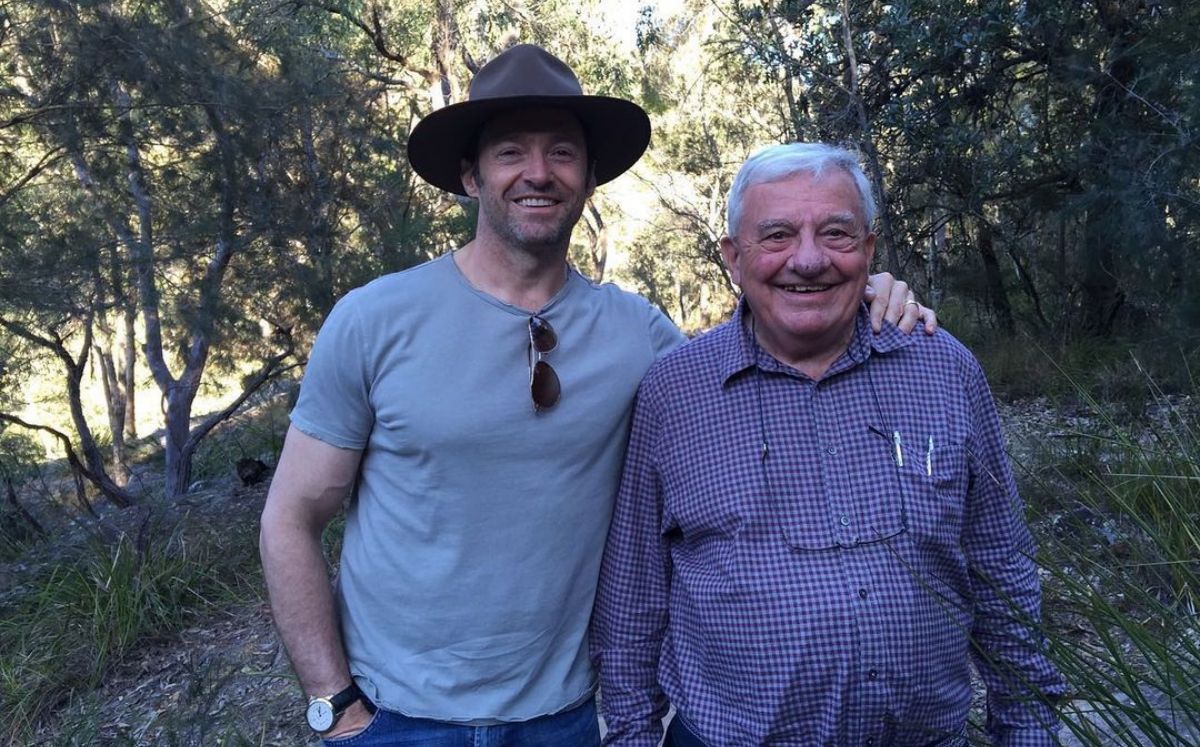 Hugh Jackman y su padre (Instagram).