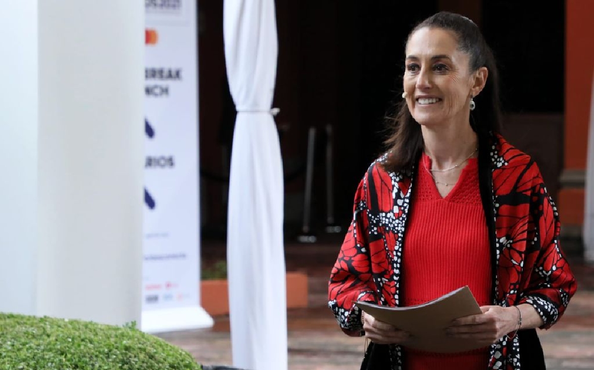 La jefa de Gobierno de la Ciudad de México, Claudia Sheinbaum, en un foro  de Forbes. (Especial)