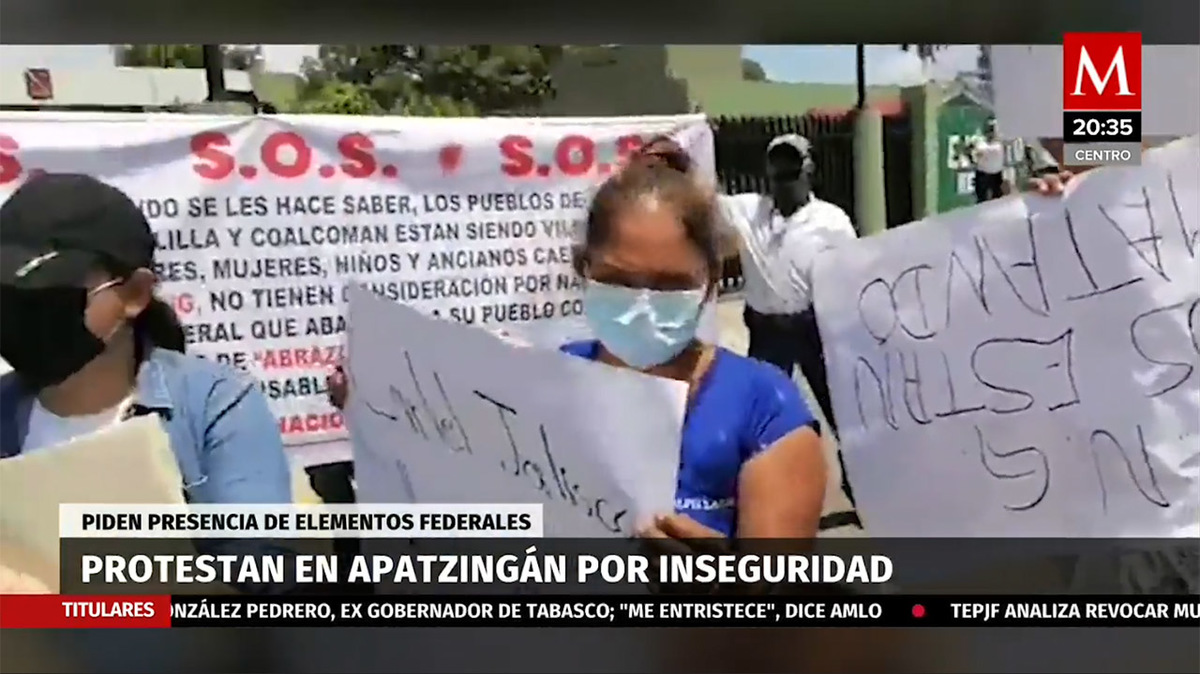 Protestan en Apatzingán por inseguridad