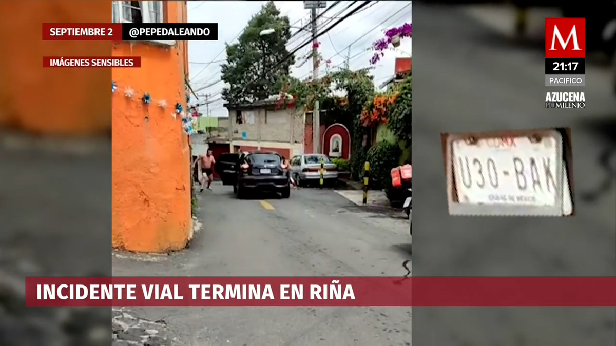 Un accidente vial en Xochimilco termina en una pelea