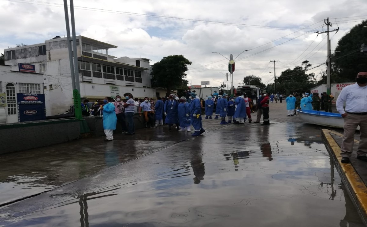 Hospital del IMMS Tula, se reportaron 17 pacientes fallecidos. (Alejandro Reyes)