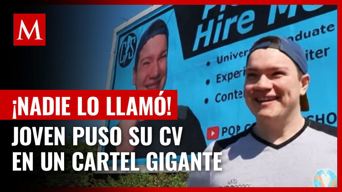 Irlanda. Joven pone su CV en cartel gigante para conseguir empleo