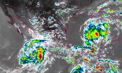 Se encuentra a 560 kilómetros al sur-sureste de Cabo San Lucas, Baja California Sur. (Tomada de @conagua_clima)