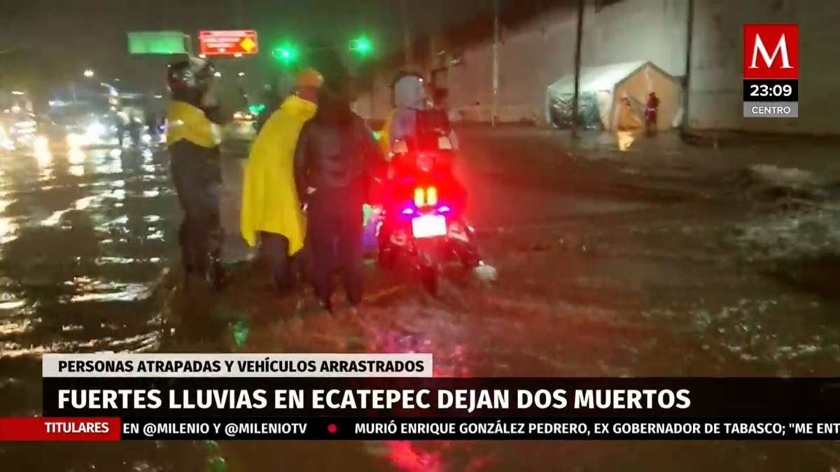 Lluvia Ecatepec: muertos, inundación y vehículos arrastrados | Video