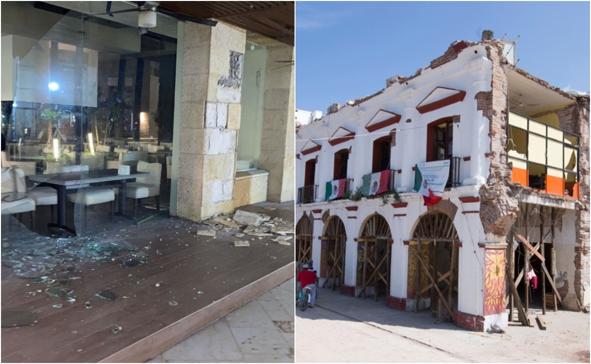 Sismos registrados en Guerrero y en Oaxaca, respectivamente en 2021 y 2019. Fotos: Especial y Jesús Quintanar