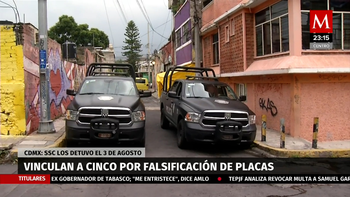 Vinculan a proceso a presuntos falsificadores de placas en CdMx