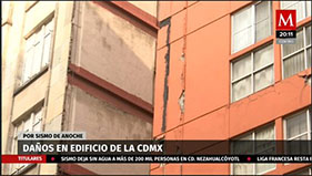 Daños en edificio de la CDMX