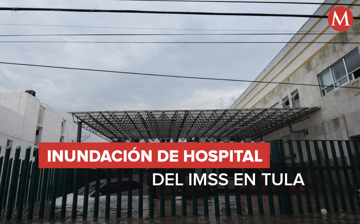 El hospital del IMSS en Tula se inundó durante la mañana del lunes. (AFP)