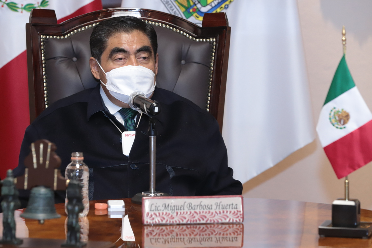Miguel Barbosa, gobernador de Puebla. (Especial)