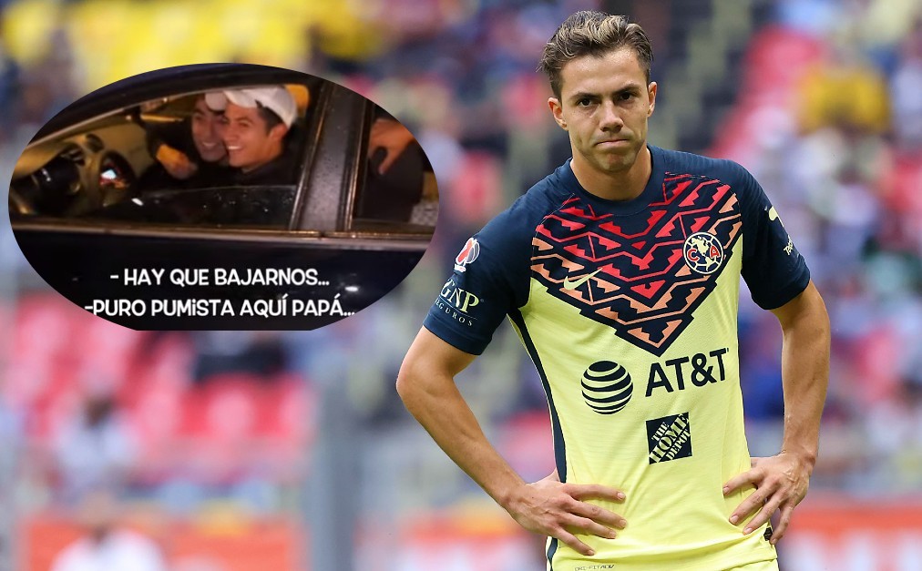 Sebastián Córdova y aficionados de Pumas (Imago7 / Escorpión Dorado)