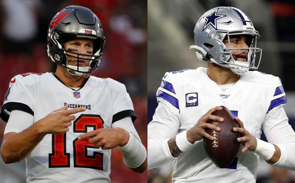 Tom Brady y Dak Prescott (Reuters)