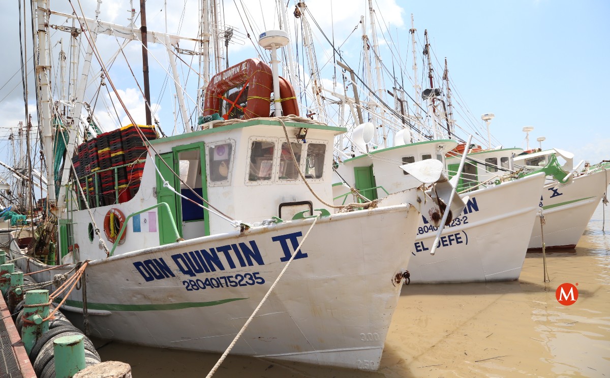 Barco camaronero. (Yazmín Sánchez)