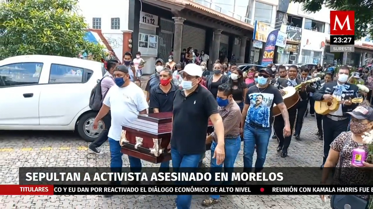 Sepultan a activista asesinado en Morelos