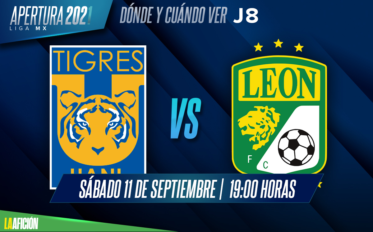 Tigres vs León: Horario y dónde ver | Liga MX Jornada 8 del Apertura 2021