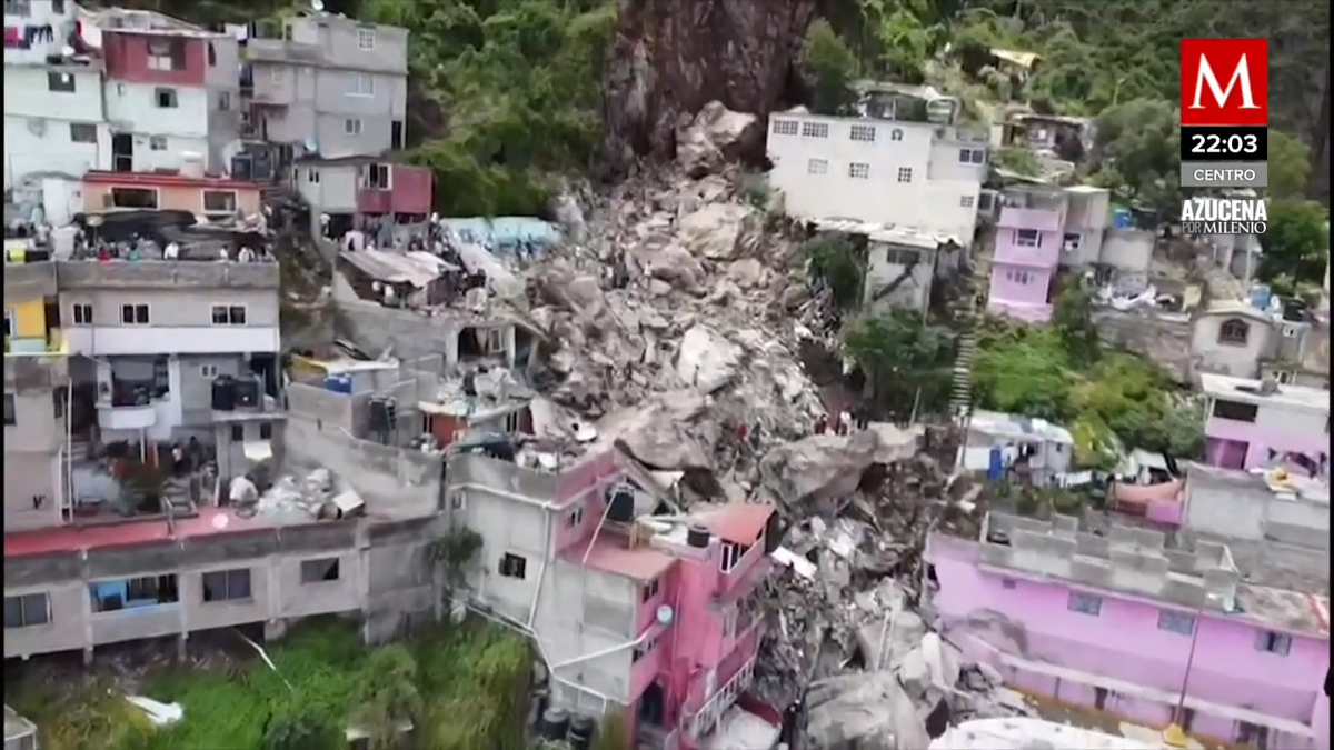 Derrumbe en cerro del Chiquihute deja como saldo 1 persona muerta.