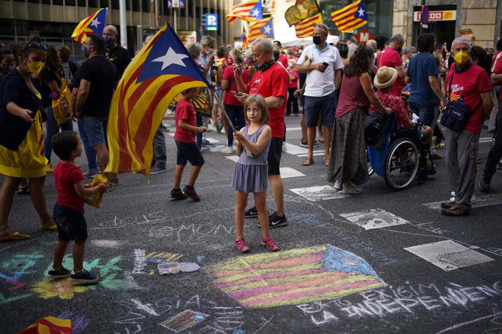 En Cataluña, el independentismo se encuentra en horas bajas tras la pandemia y el fracaso de 2017. (AP)
