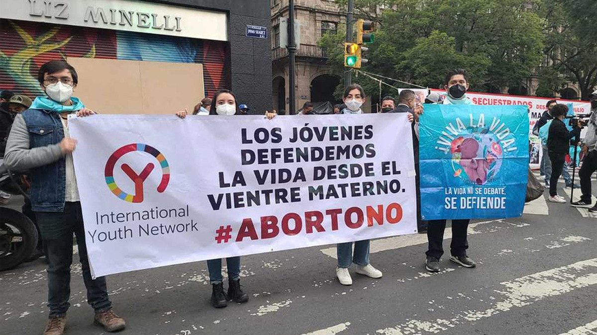 Colectivos en contra de la despenalización del aborto protestan