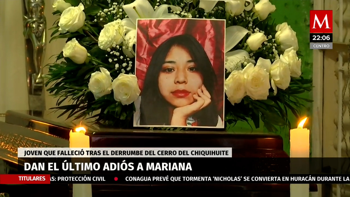 Dan último adiós a Mariana, víctima del deslave en el Chiquihuite