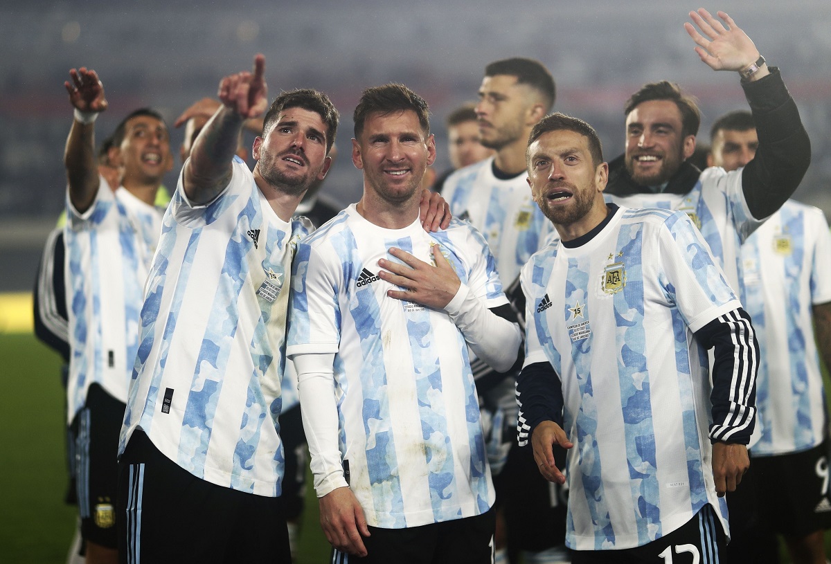 Jugadores de Argentina durante las eliminatorias mundialistas (AP)