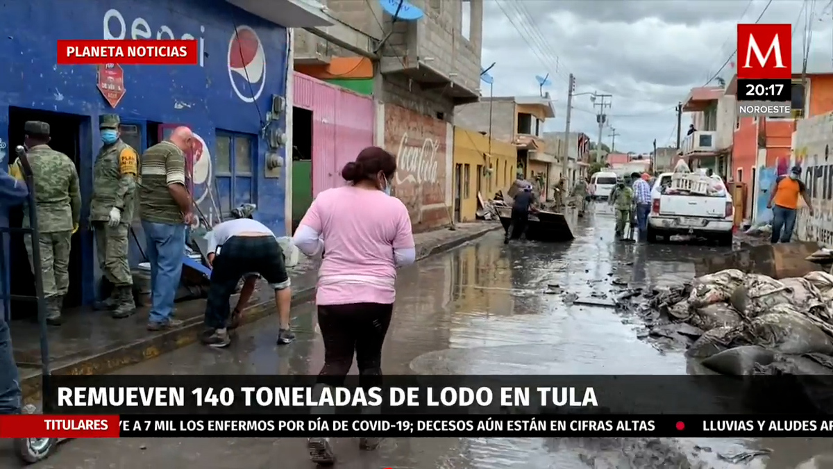Marina retira de calles de Tula más de 140 toneladas de basura y lodo