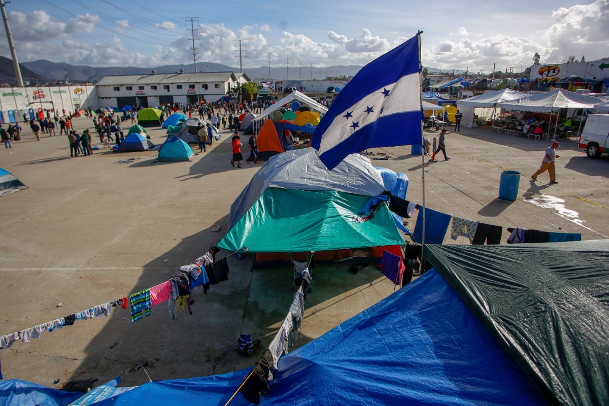 Miembros de la caravana migrante, en su paso por México. (Andrés Lobato)