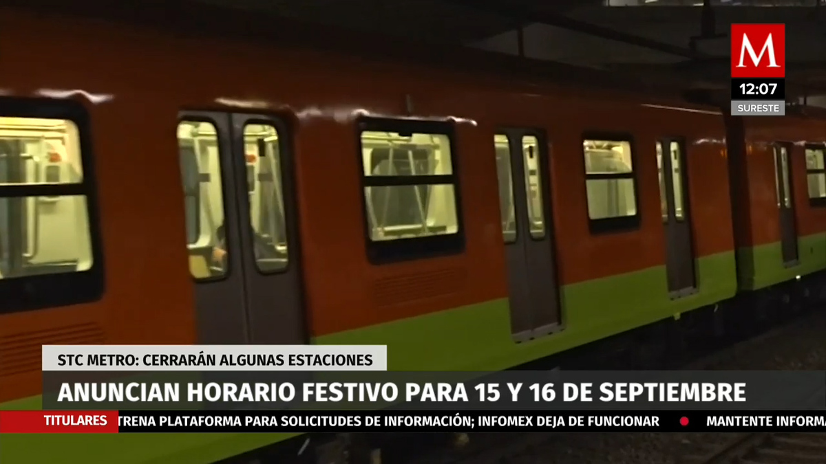 STC metro anuncia horario festivo para 15 y 16 de septiembre
