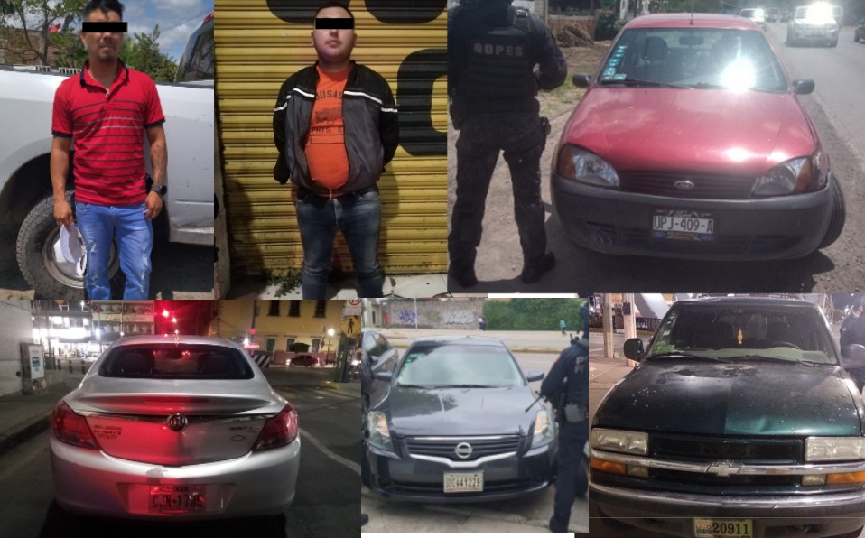 Aseguran 5 vehículos robados; hay dos personas detenidas en Celaya