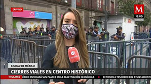 Cierres viales en Centro Histórico de la Ciudad de México