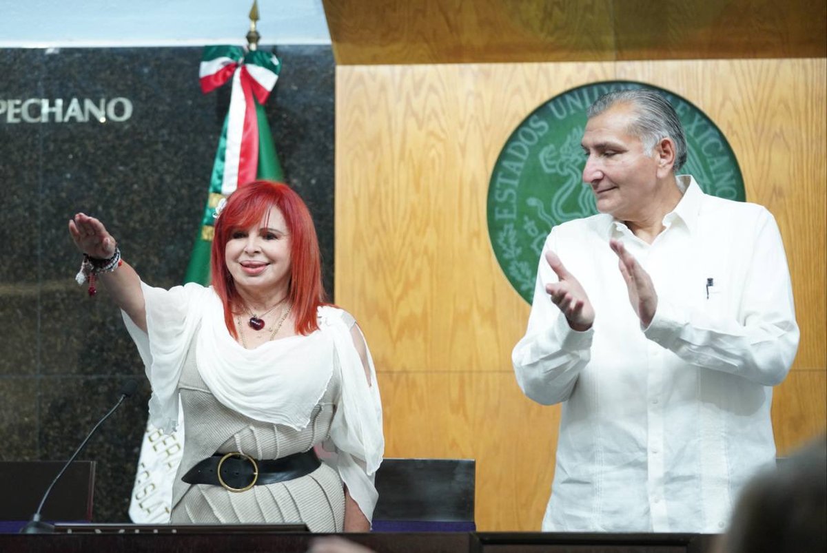 Layda Sansores se convirtió en la primer mujer al frente del gobierno de Campeche. (Twitter)
