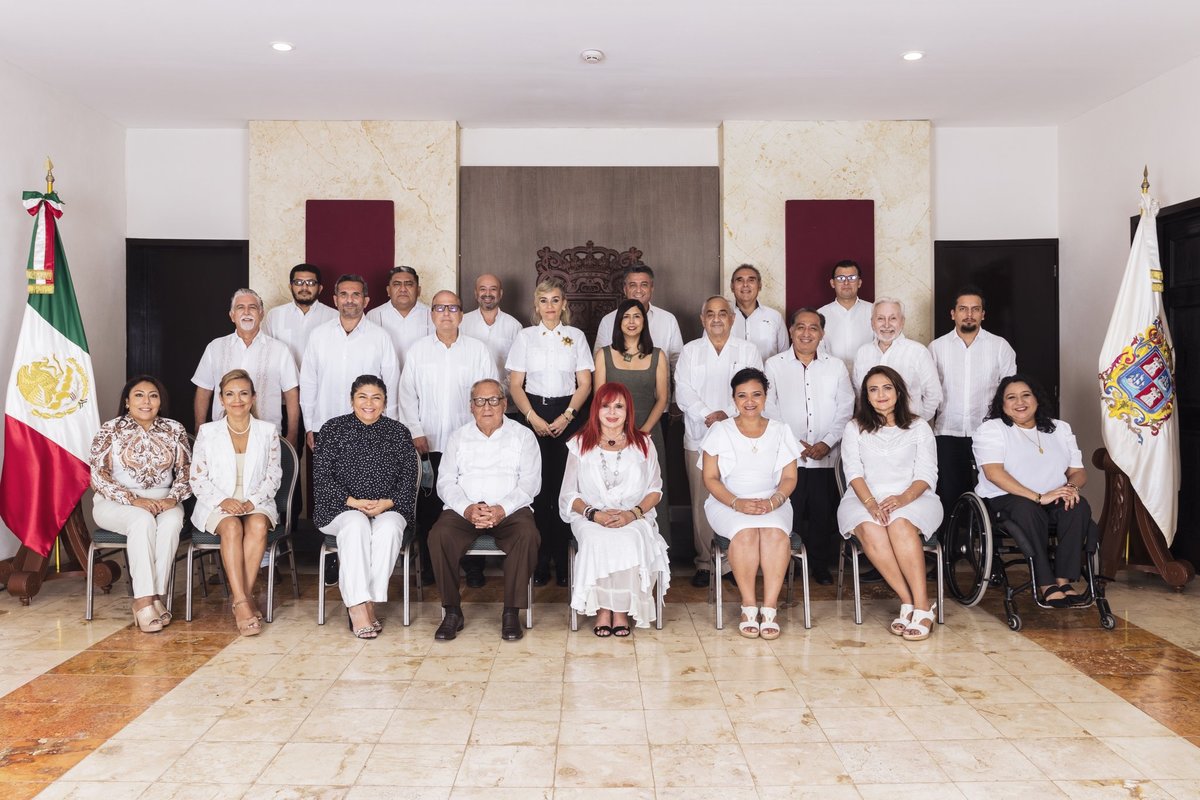 La gobernadora presentó a su gabinete de gobierno. (Tomada de @LaydaSansores)