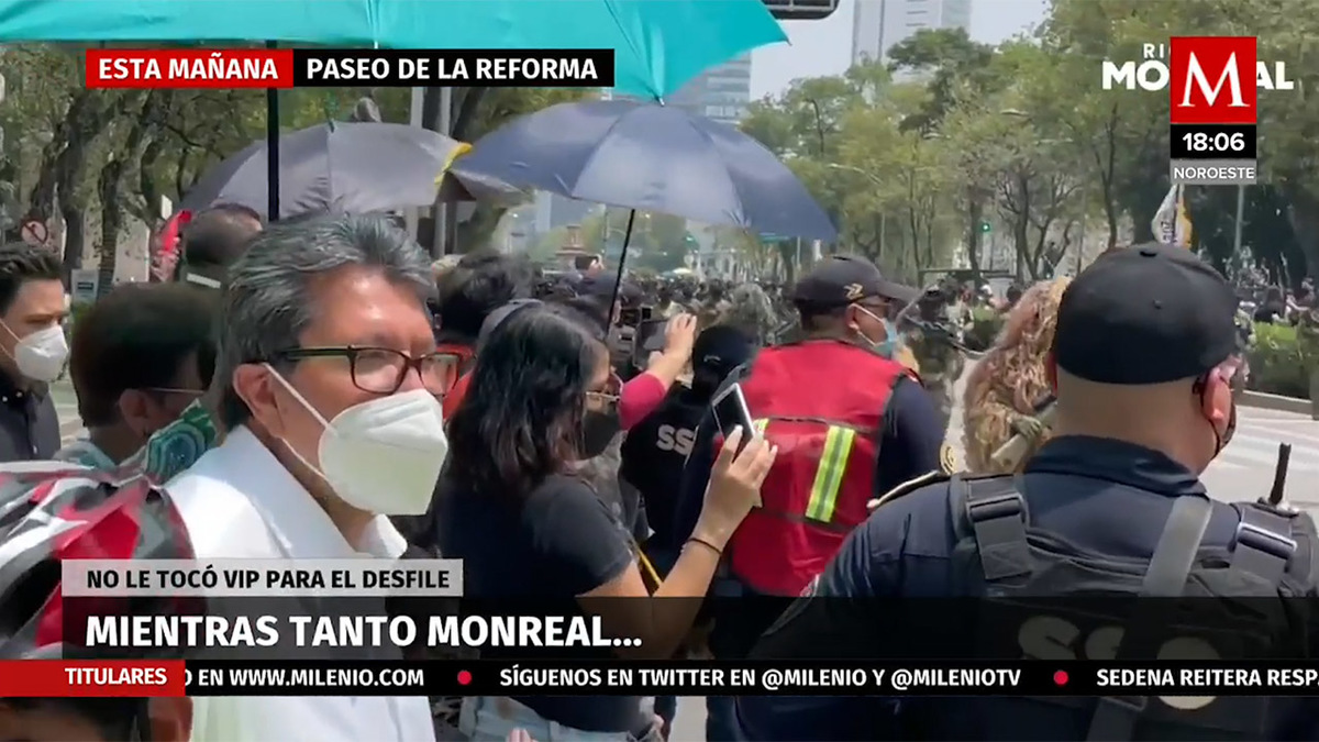 No le tocó VIP a Ricardo Monreal para el desfile militar
