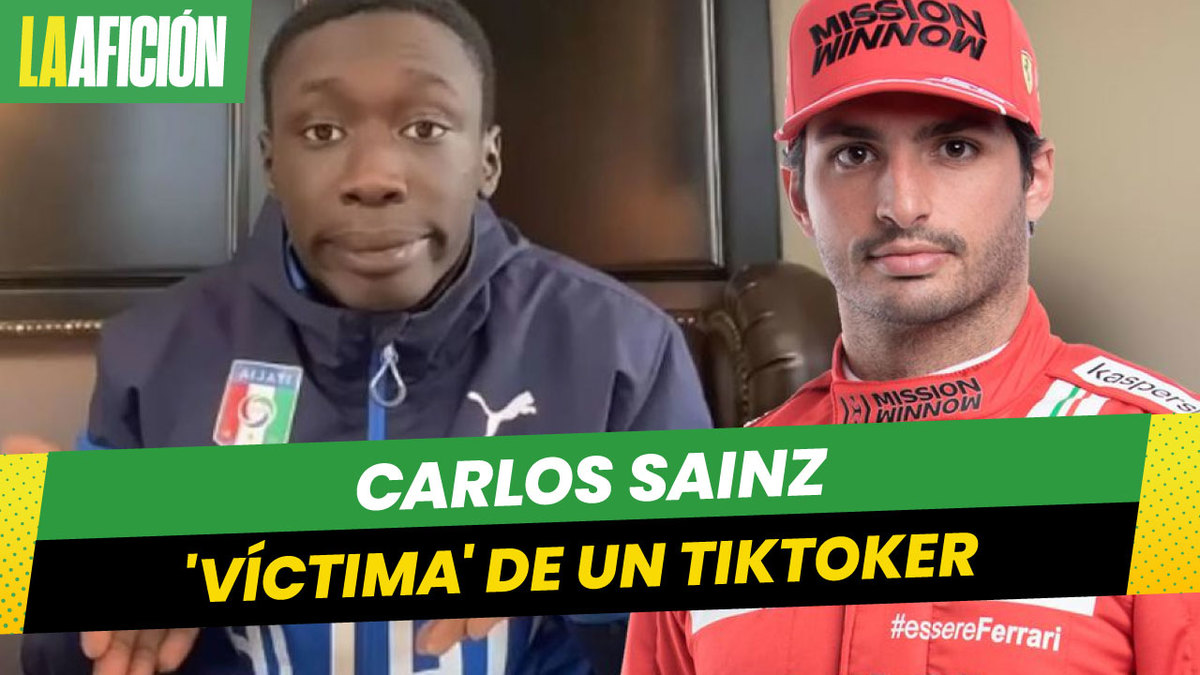 Carlos Sainz y Khaby Lame. Tiktoker invitado en Ferrari | VIDEO