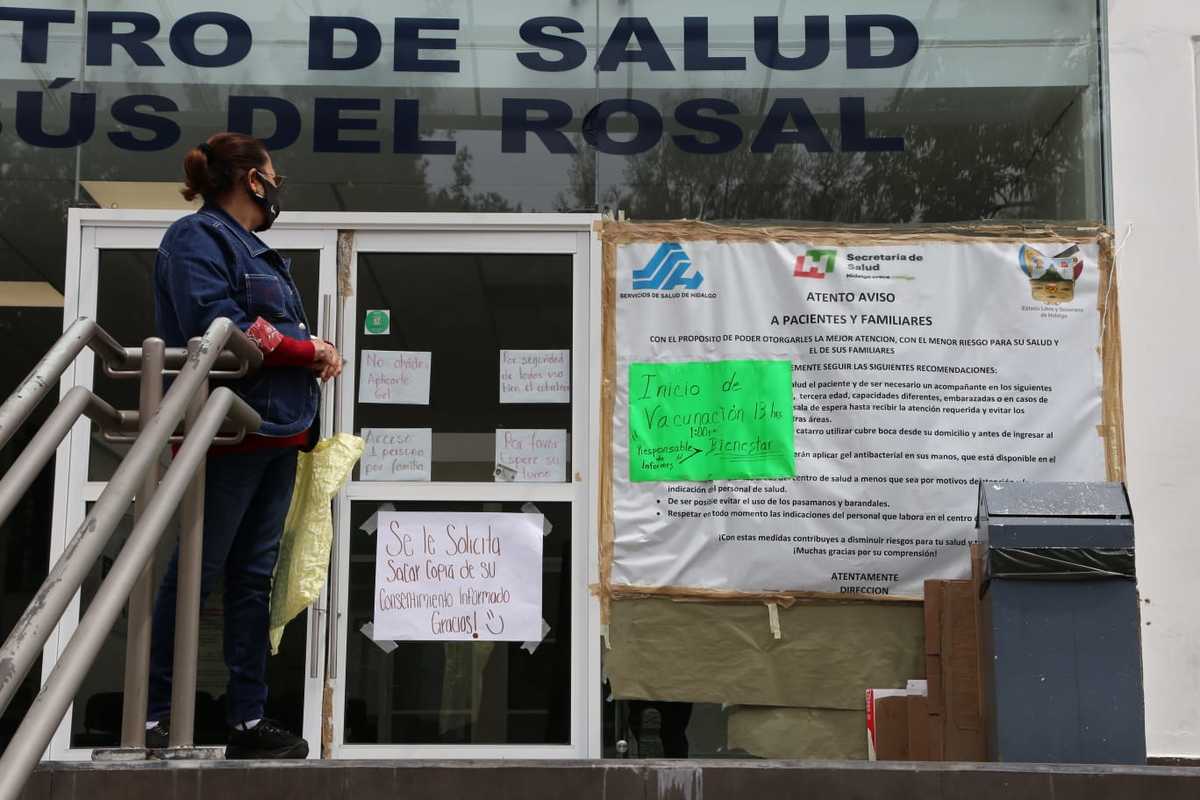 Centro de Salud en Pachuca como módulo de vacunación para rezagados. (Maribel Calderón)