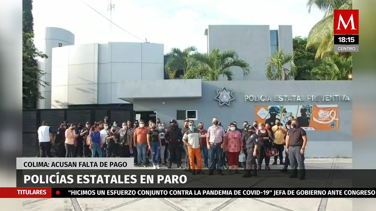 Policías estatales de Colima en paro