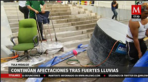 Continuan afectaciones tras fuertes lluvias en Tula;Hidalgo
