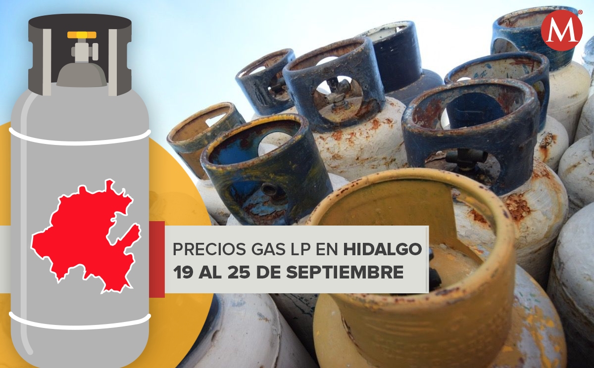 Precio del GAS LP en Hidalgo del 19 al 25 de septiembre.