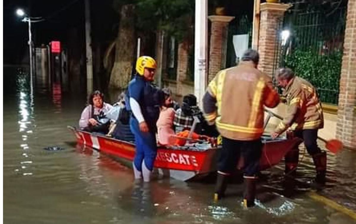 La zona fue afectada por  fuertes lluvias e inundaciones