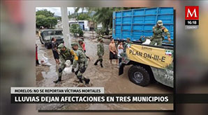 Lluvias dejan afectaciones en tres municipios de Morelos
