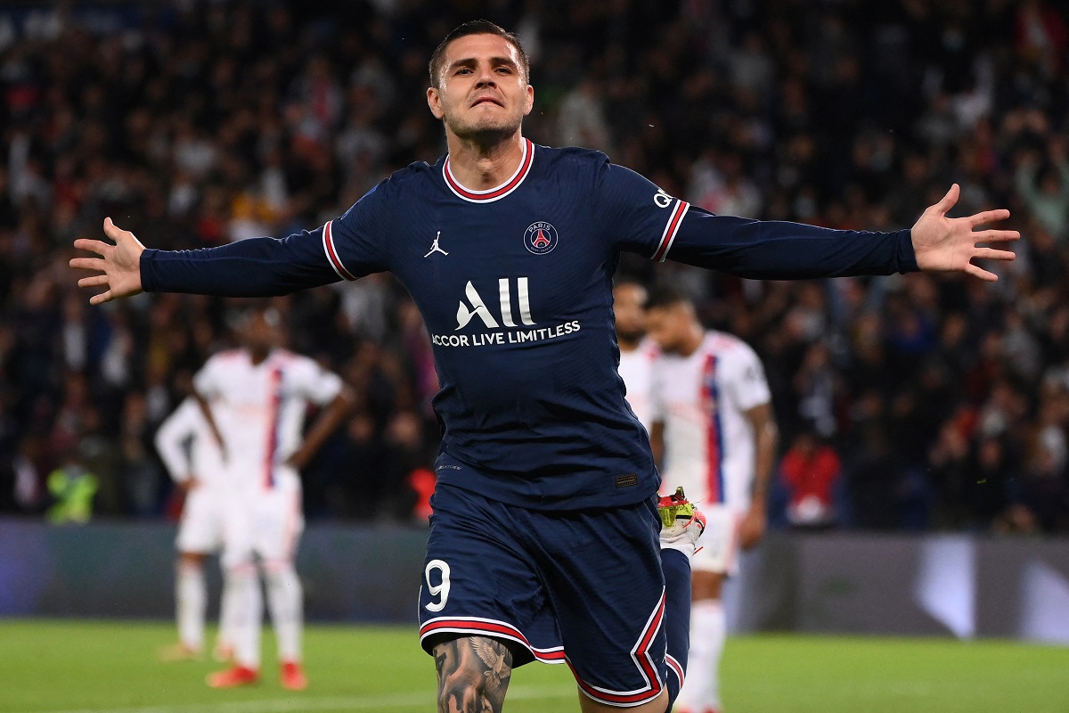 Mauro Icardi en festejo de gol (AFP